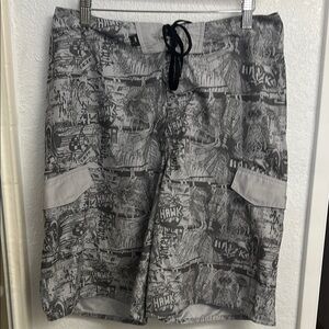 Tony Hawk Men's Gray Graphic Shorts size 34